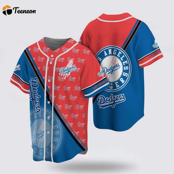 Mlb Los Angeles Dodgers Baseball Jersey Simple Design For Fans Jersey 1