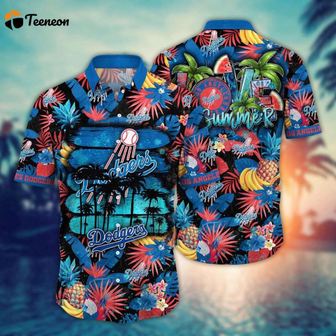 Mlb Los Angeles Dodgers Hawaiian Shirt Pitch Perfect Style For Sports Fans 1