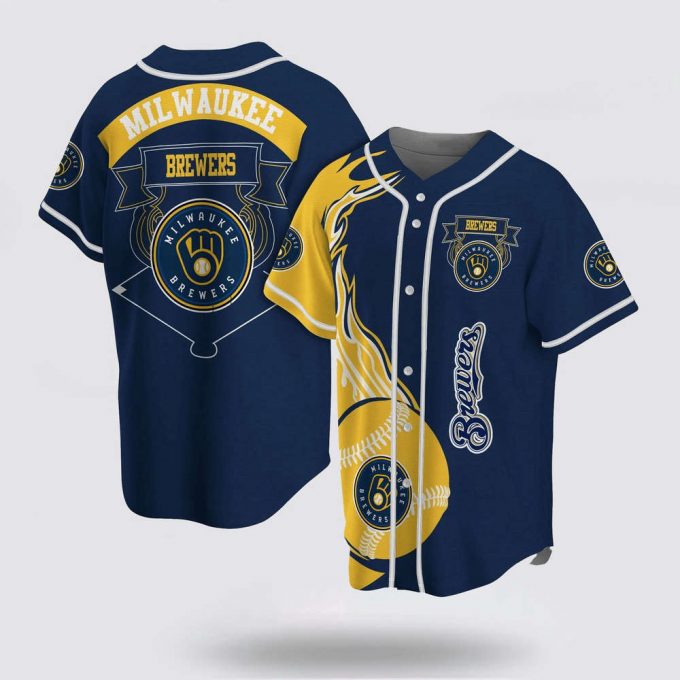 Mlb Milwaukee Brewers Baseball Jersey Classic For Fans Jersey 2