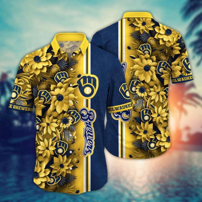 Mlb Milwaukee Brewers Hawaiian Shirt Steal The Bases Steal The Show For Fans