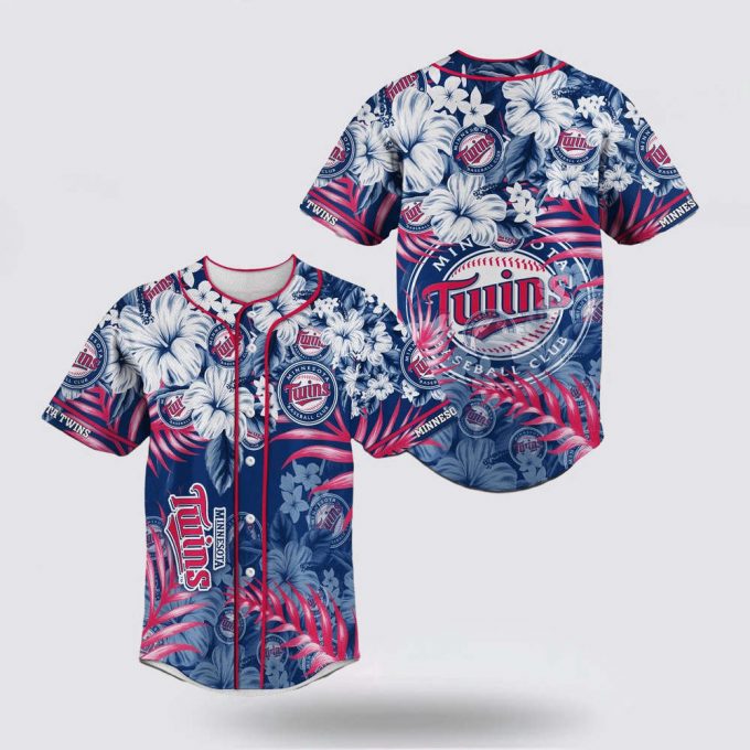 Mlb Minnesota Twins Baseball Jersey With Flower Design For Fans Jersey 2