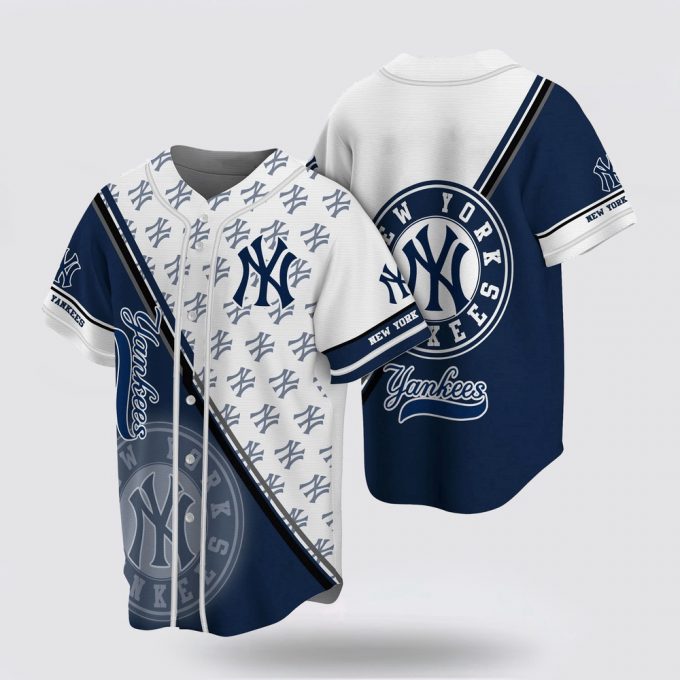 Mlb New York Yankees Baseball Jersey With Simple Design For Fans Jersey 2