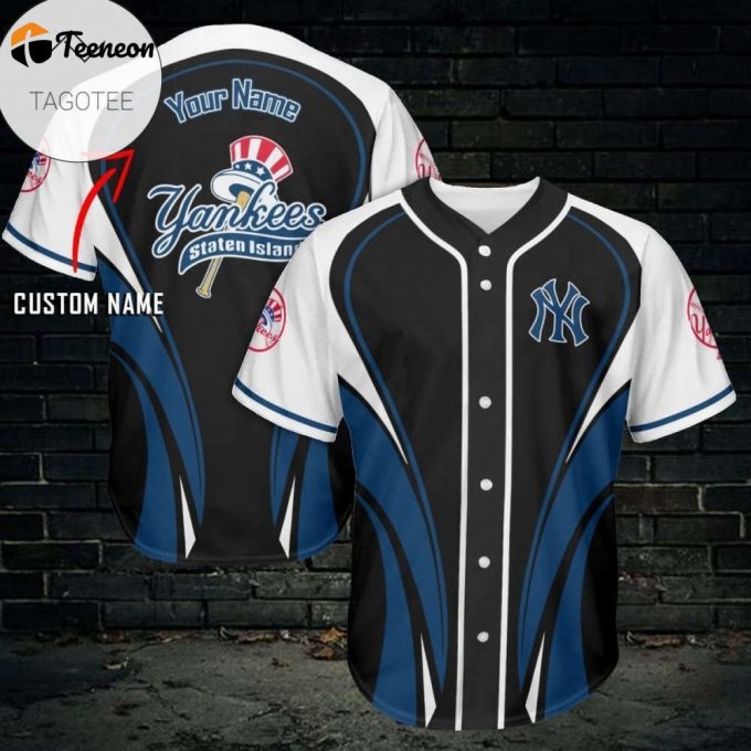 Mlb New York Yankees Custom Name Baseball Jersey V8 Unisex Shirt 1