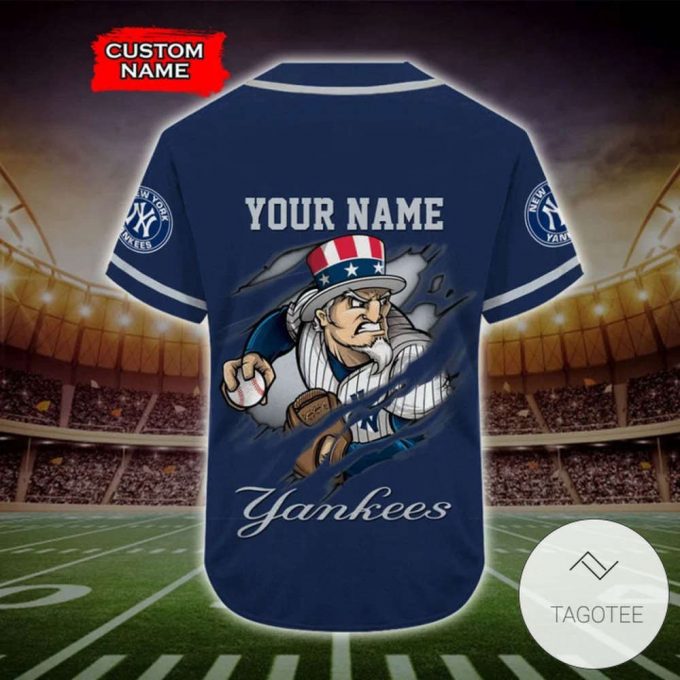 Mlb New York Yankees Custom Name Number Baseball Jersey V7 Unisex Shirt 3