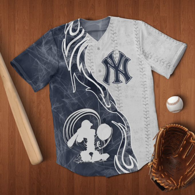 Mlb New York Yankees Fire Baseball Jersey 4