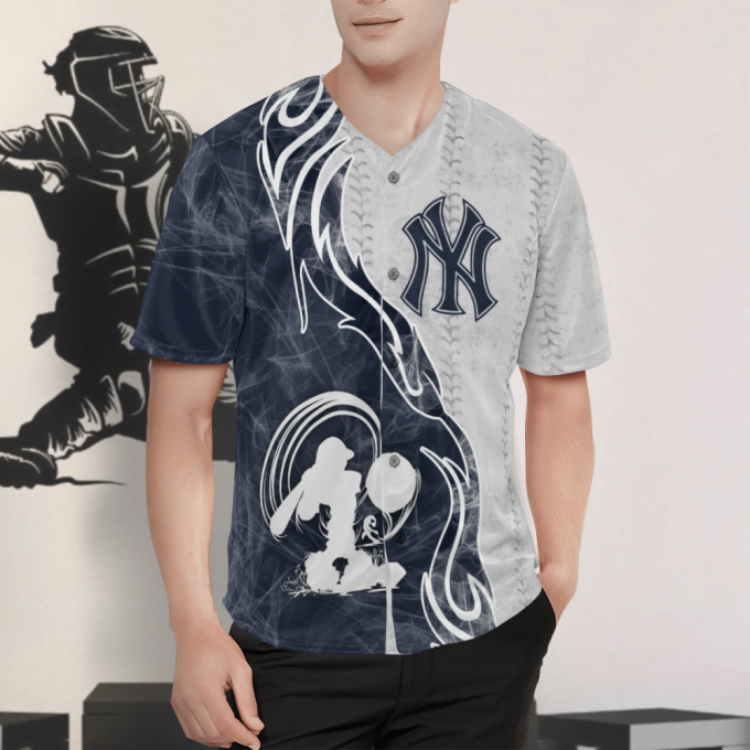 Mlb New York Yankees Fire Baseball Jersey 6