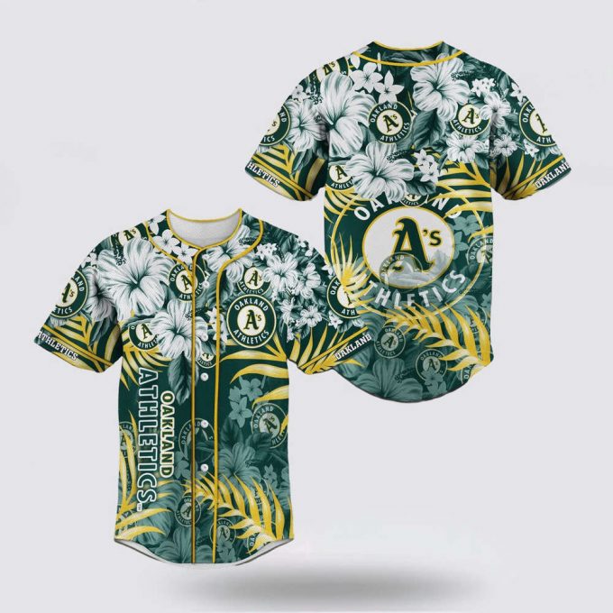 Mlb Oakland Athletics Baseball Jersey Flower For Fans Jersey 2