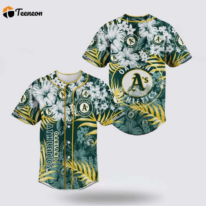 Mlb Oakland Athletics Baseball Jersey Flower For Fans Jersey 1