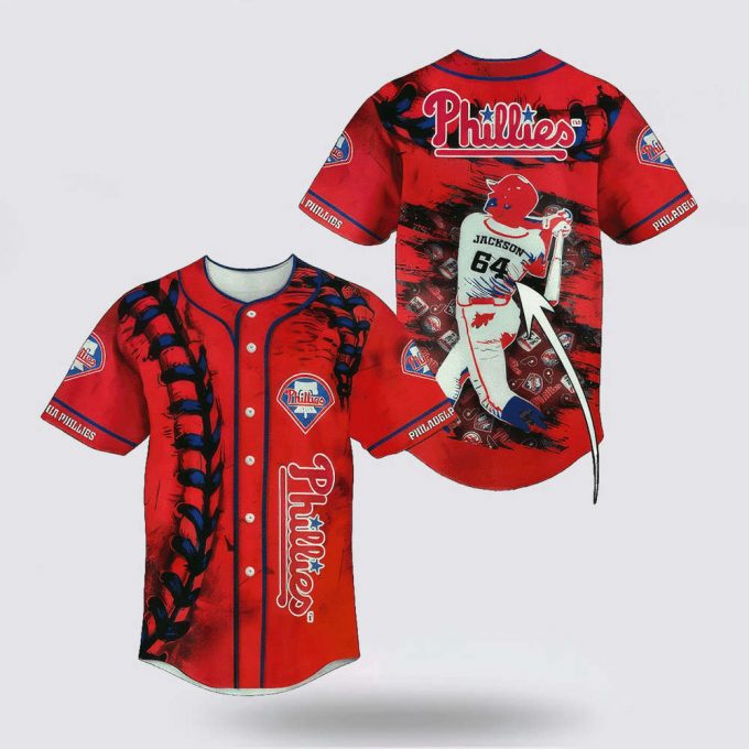 Mlb Philadelphia Phillies Baseball Jersey Full-Print Custom Name And Number For Fans Jersey 2