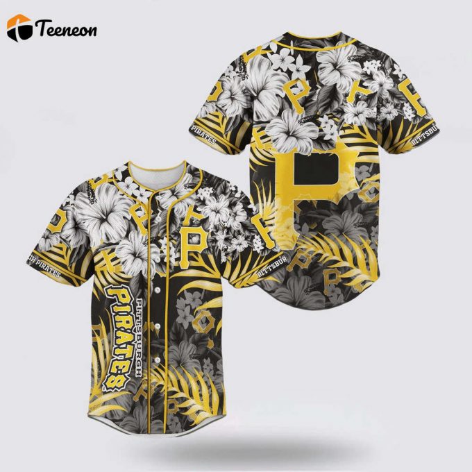 Mlb Pittsburgh Pirates Baseball Jersey Flower For Fans Jersey 1