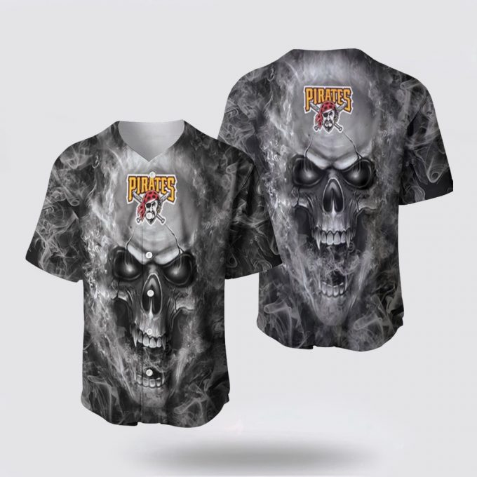 Mlb Pittsburgh Pirates Baseball Jersey Skull A Stylish Fusion Of Sportiness And Personal Flair For Fans 2