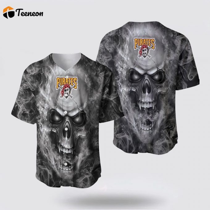 Mlb Pittsburgh Pirates Baseball Jersey Skull A Stylish Fusion Of Sportiness And Personal Flair For Fans 1