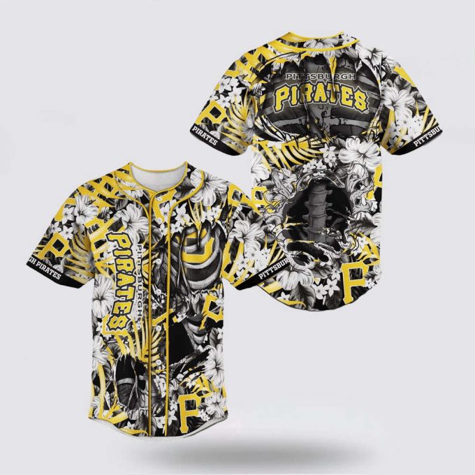 Mlb Pittsburgh Pirates Baseball Jersey With Skeleton Design For Fans Jersey 2