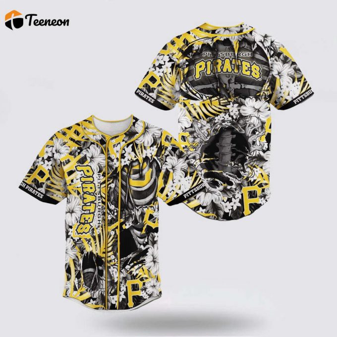 Mlb Pittsburgh Pirates Baseball Jersey With Skeleton Design For Fans Jersey 1