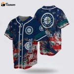 MLB Seattle Mariners Baseball Jersey With US Flag For Fans Jersey