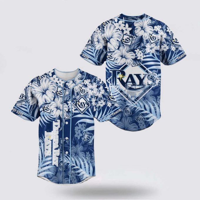 Mlb Tampa Bay Rays Baseball Jersey Flower For Fans Jersey 2