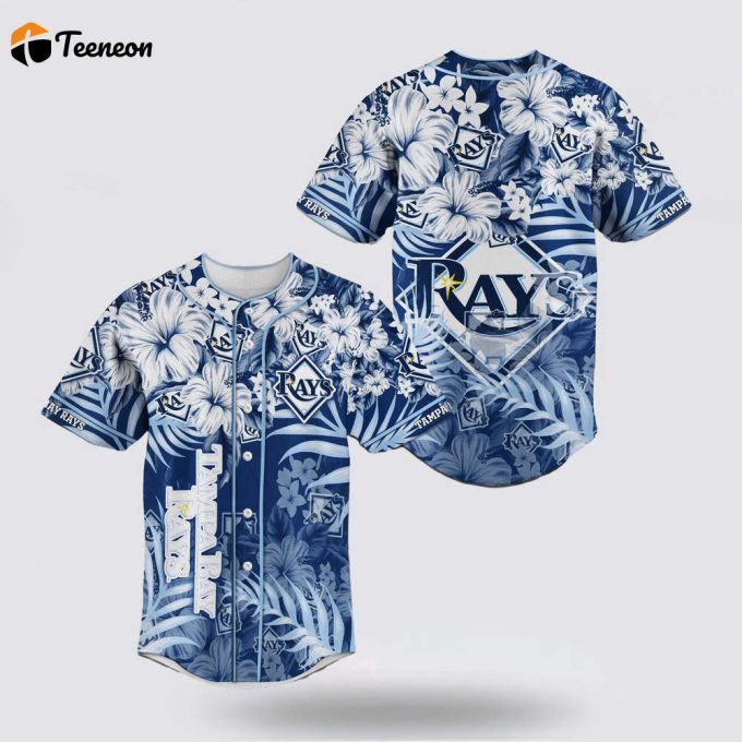 Mlb Tampa Bay Rays Baseball Jersey Flower For Fans Jersey 1