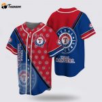 MLB Texas Rangers Baseball Jersey Simple Design For Fans Jersey