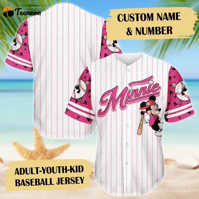 Mouse Baseball Jersey: Cute Cartoon Movie Shirt With Baseball Bat - Magic World Gift 1