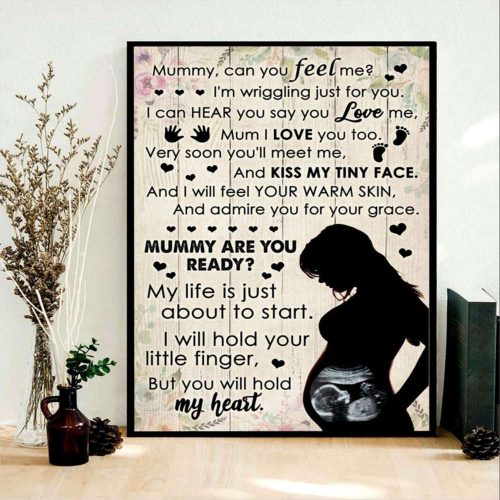 Mummy Are You Ready Pregnant Women Poster for Home Decor Gift for Home Decor Gift