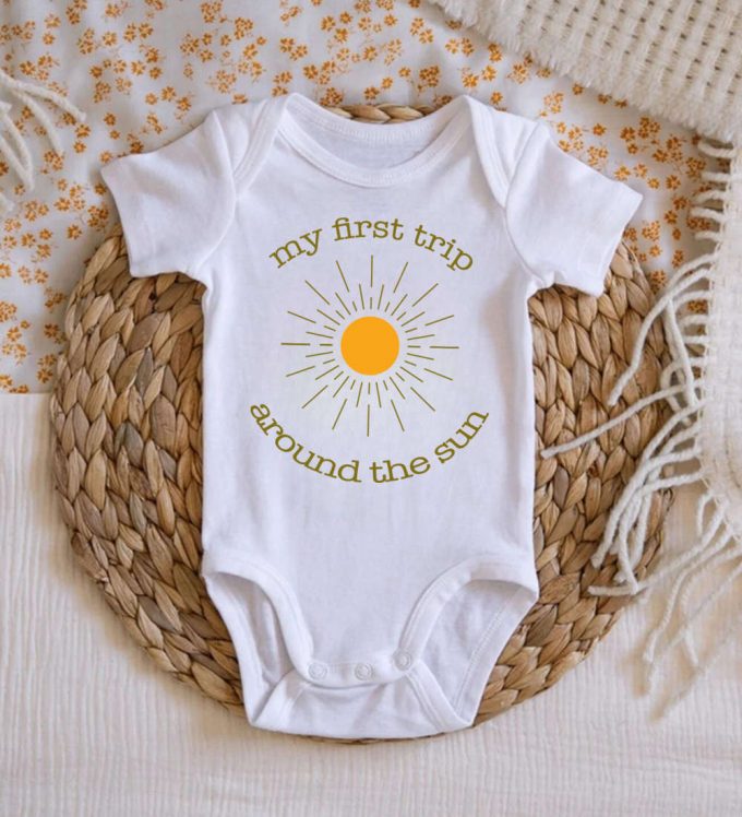 My First Trip Around The Sun Onesie - 1 Year Birthday Shirt For One Year Olds 2