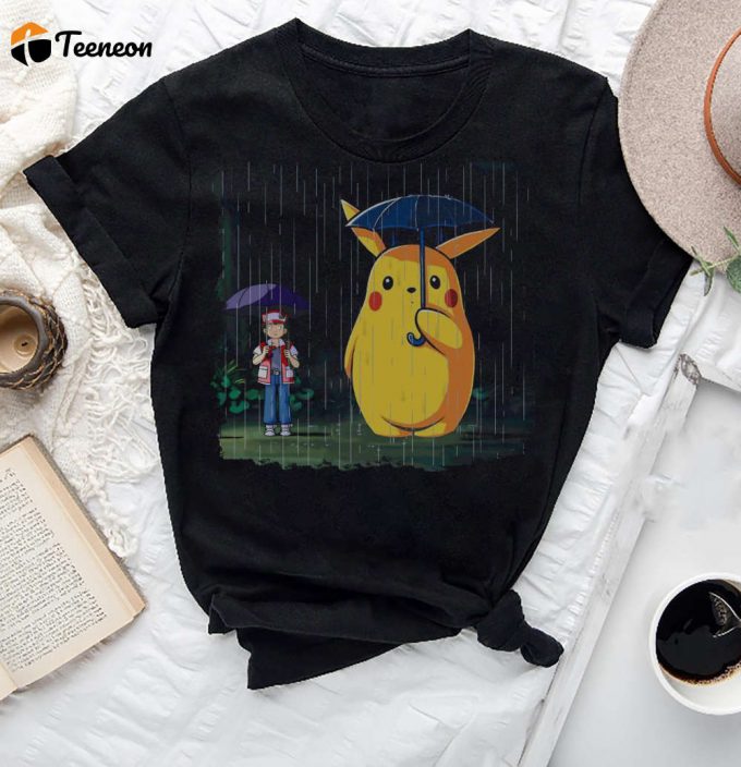 My Neighbor Pikachu T-Shirt: Funny Pokemon Cartoon Shirt Vintage Fan Gift 1