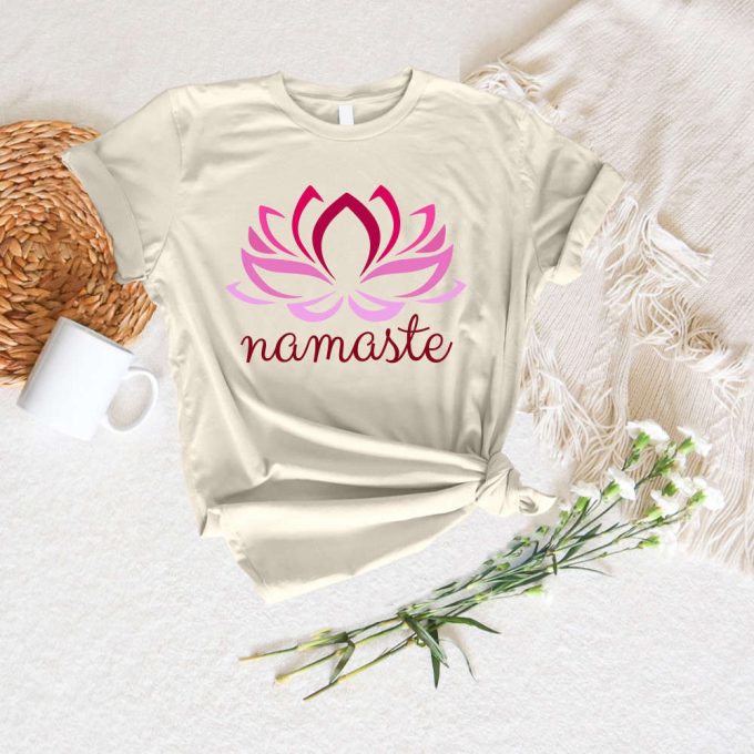 Namaste Lotus Shirt: Yoga Poses &Amp; Meditation Tee For Yogi &Amp; Pilates Lovers 3