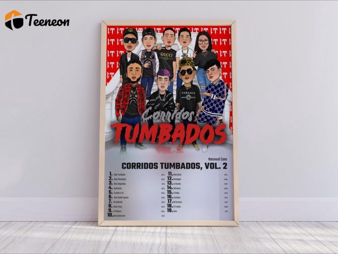 Natanael Cano - Corridos Tumbados Vol. 2 Album Cover Poster For Home Decor Gift 1