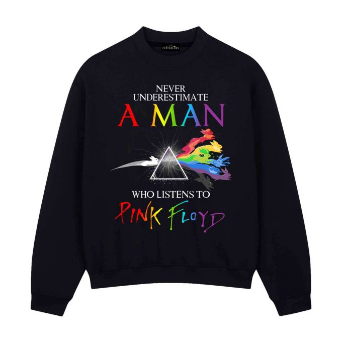 Never Underestimate A Man Who Listens To Pink Floyd Shirt