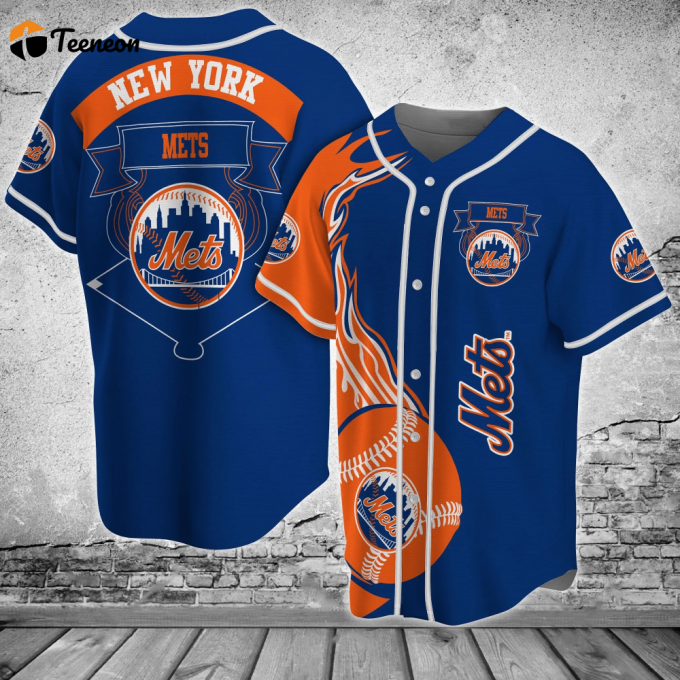 New York Mets Mlb Baseball Jersey Shirt Classic 1