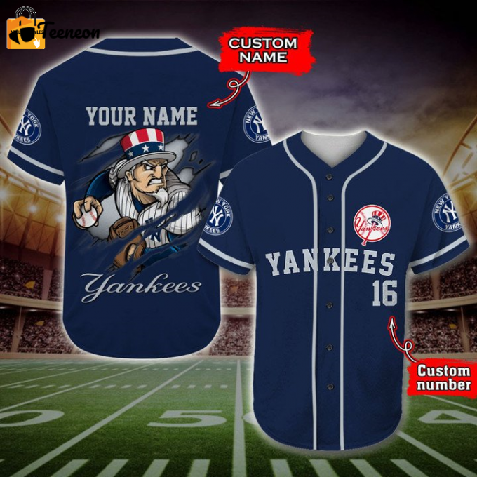 New York Yankees Mascots Mlb Baseball Jersey 1
