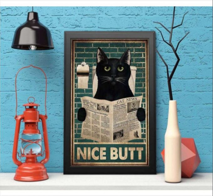 Nice Butt Cat Reading Poster For Home Decor Gift For Home Decor Gift 2