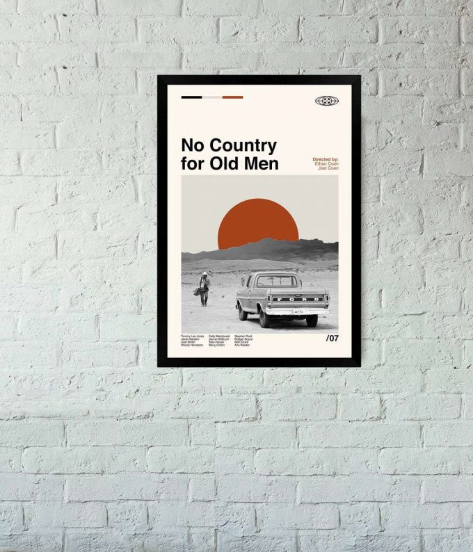 No Country For Old Men - Ethan, Joel Coen - Retro Movie Poster For Home Decor Gift - Minimalist Art - Midcentury Art - Vintage Poster For Home Decor Gift - Modern Art - Wall Decor 2