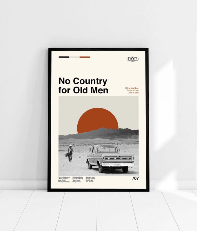 No Country For Old Men - Ethan, Joel Coen - Retro Movie Poster For Home Decor Gift - Minimalist Art - Midcentury Art - Vintage Poster For Home Decor Gift - Modern Art - Wall Decor 3