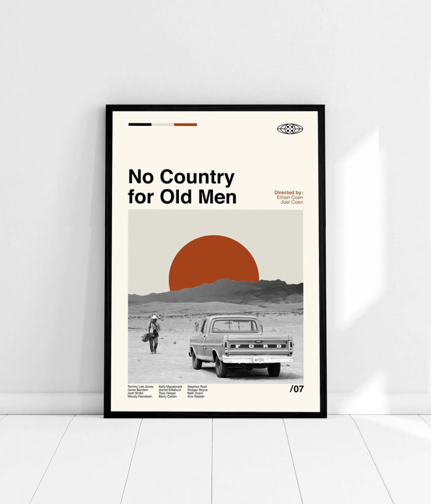 No Country For Old Men - Ethan, Joel Coen - Retro Movie Poster For Home Decor Gift - Minimalist Art - Midcentury Art - Vintage Poster For Home Decor Gift - Modern Art - Wall Decor 8