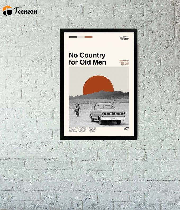 No Country For Old Men - Ethan, Joel Coen - Retro Movie Poster For Home Decor Gift - Minimalist Art - Midcentury Art - Vintage Poster For Home Decor Gift - Modern Art - Wall Decor 1