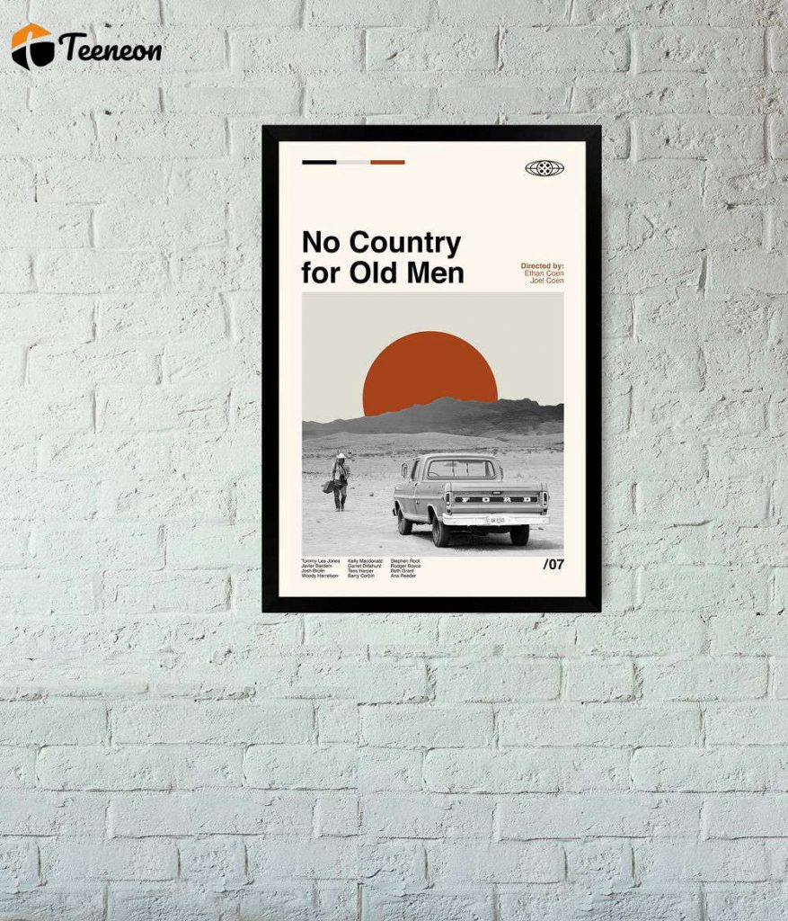 No Country For Old Men - Ethan, Joel Coen - Retro Movie Poster For Home Decor Gift - Minimalist Art - Midcentury Art - Vintage Poster For Home Decor Gift - Modern Art - Wall Decor 4