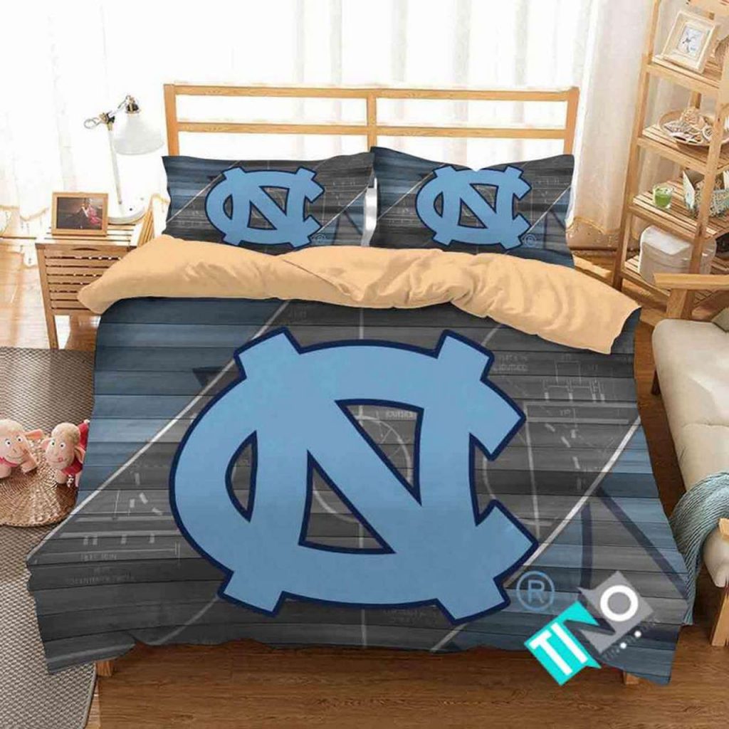 North Carolina Tar Heels Gray Bedding Set Gift For Fans - Perfect Gift For Fans 2