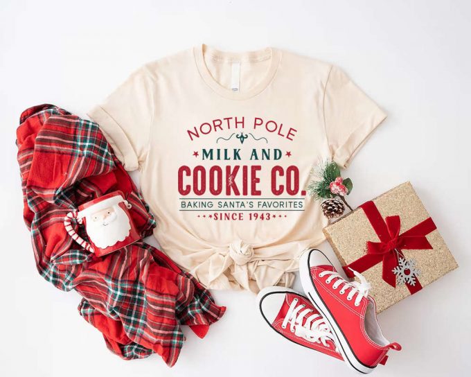 North Pole Milk And Cookie Co Shirt: Baking Santa’s Favorites Since 1943 4