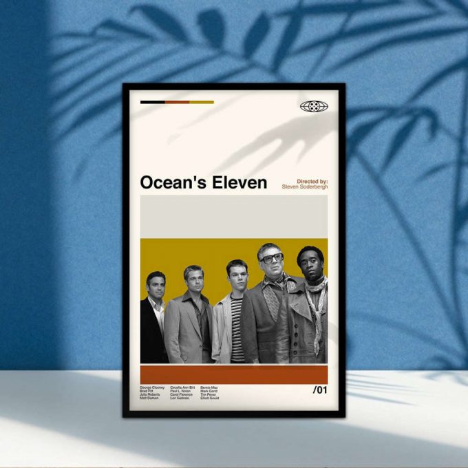 Ocean'S Eleven Poster For Home Decor Gift, Retro Vintage Wall Decor, Movie Poster For Home Decor Gift Gift, Custom Poster For Home Decor Gift, Wall Art Print, Movie Poster For Home Decor Gift, Minimalist Movie 2