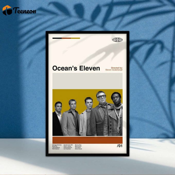 Ocean'S Eleven Poster For Home Decor Gift, Retro Vintage Wall Decor, Movie Poster For Home Decor Gift Gift, Custom Poster For Home Decor Gift, Wall Art Print, Movie Poster For Home Decor Gift, Minimalist Movie 1