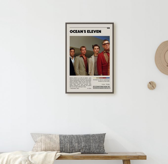 Ocean'S Eleven Retro Movie Poster For Home Decor Gift Print | Minimalist Movie Poster For Home Decor Gift 3