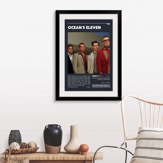 Ocean'S Eleven Retro Movie Poster For Home Decor Gift Print | Minimalist Movie Poster For Home Decor Gift 5