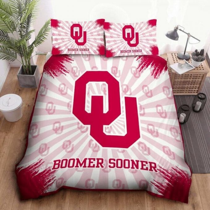 Ultimate Oklahoma Sooners White Crimson Bedding Set Gift For Fans: Perfect Gift For Fans 1