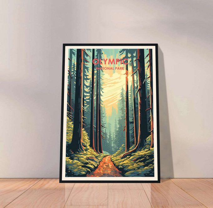 Olympic National Park Poster For Home Decor Gift, Olympic Poster For Home Decor Gift, Olympic Print, Travel Poster For Home Decor Gifts 3