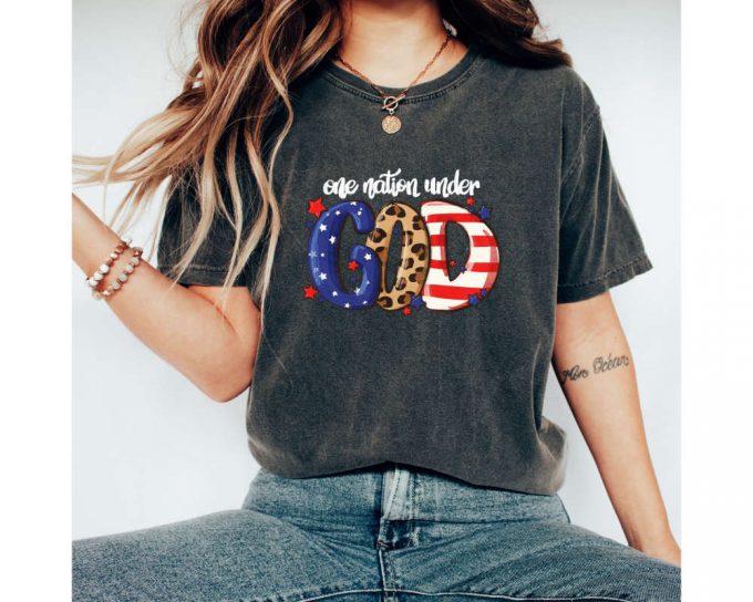 One Nation Under God Shirt, 4Th Of July Shirt, Patriotic Shirt, Retro American Shirt, Independence Day Shirt, 4Th Of July Gift 3