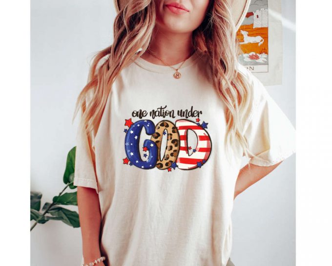 One Nation Under God Shirt, 4Th Of July Shirt, Patriotic Shirt, Retro American Shirt, Independence Day Shirt, 4Th Of July Gift 4