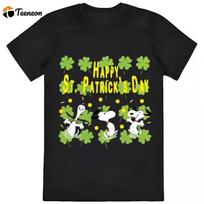 Peanuts Snoopy St Patrick’s Day T Shirt, Cartoon Snoopy T Shirt 1