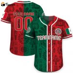 Personalization Mexico Baseball Jersey: Custom Name Mexican Split Shirt for Baseball Fans – Men Women Youth & Kids – Game Day Outfit