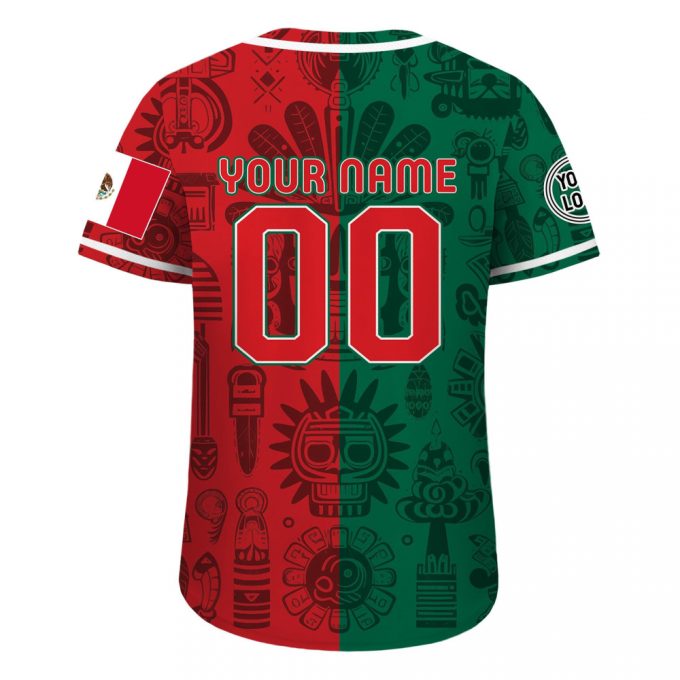 Personalization Mexico Baseball Jersey: Custom Name Mexican Split Shirt For Baseball Fans – Men Women Youth &Amp; Kids – Game Day Outfit